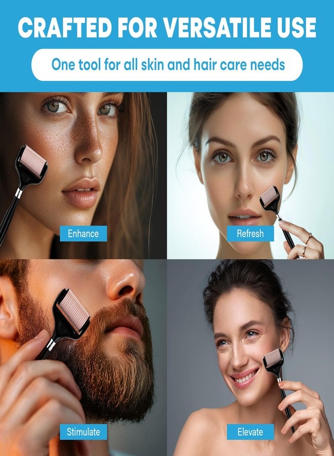 Tilcare Ultra-Wide Derma Roller for Face - At-Home Microneedling Kit, 0.25 mm Microneedle Roller for Skin Care, Derma Roller for Scalp Hair and Beard, Superior to a Microneedling Pen/Derma Pen - Image 4
